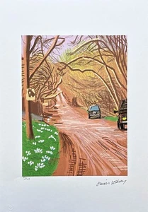 DAVID HOCKNEY - The Arrival of Spring in Woldgate - Road with cars - signed - Picture 1 of 4