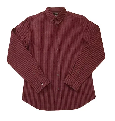 Mossimo Dress Shirt Long Sleeve Mens Small Slim Fit Multicolor Checkered Plaid - Image 1 of 4