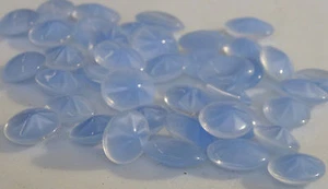 36 Vintage Glass Rhinestones Oval Blue Moonstone Dome PB Germany 10x8mm C5-4 - Picture 1 of 5