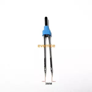 1 Pair For Singer Twin Needles 3mm Size 90/14 Type 2025 Round Sharp Point - Picture 1 of 2