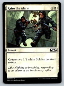 Raise the Alarm Magic the Gathering Core Set 2020 M20 MTG Card FREE SHIPPING ! - Picture 1 of 3