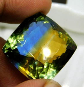 60.10Ct AA+ Flawless Bi-Color Ametrine Cushion Cut Certified STUNNING Gemstone - Imagen 1 de 5