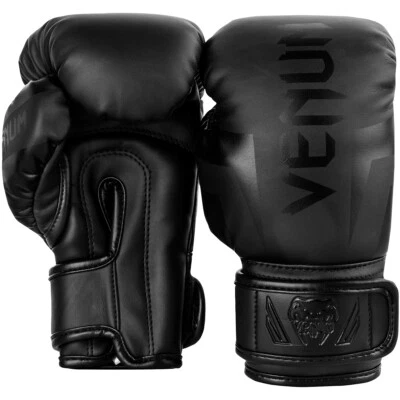 Guantes de boxeo de entrenamiento Venum Elite para niños - mate/negro Foto 1 de 4