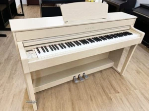 Yamaha Clavinova CLP-635 CLP-635WA Digital Piano + stool white ash stock #25296 - Picture 1 of 18