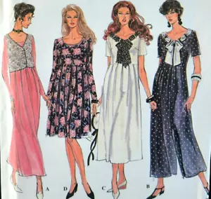 RARE Vtg UC Simplicity 8824 Sew Pattern Easy Romantic Cottagecore Dress Jumpsuit - Picture 1 of 4