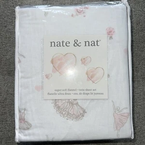 Nate & Nat Ballerina Twin Sheet Set NIB - Picture 1 of 2