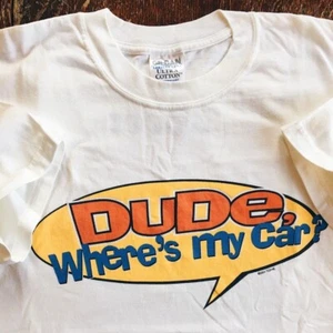 DUDE WHERE'S MY CAR MOVIE T-SHIRT ASHTON KUTCHER SEANN WILLIAM SCOTT 2000 KOMÖD - Bild 1 von 4
