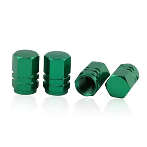 4pcs Universal Tire Wheel Dust Cap Air Stem Valve For Green Cars Truck Van Sport - Picture 1 of 10