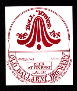 BEER LABEL: OLD BALLARAT BREWERY  THE BELL TOWER INN  375ml - Bild 1 von 1