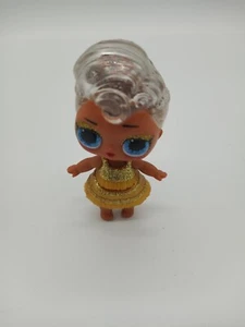 LOL Surprise Doll Glitter Globe Winter Disco Gold Dress Blue Eyes NYE QT GUC - Picture 1 of 2