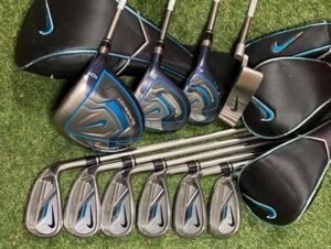 NIKE SLINGSHOT Club Set 1W 3W 4H 6-9i Pw Sw PT 10pc RH Graphite & Steel UNI Men - Picture 1 of 12