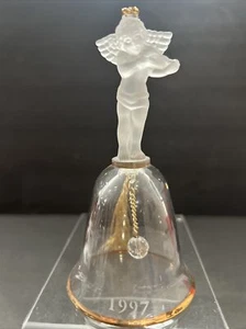 Lenox Crystal 1997 Anual Campana Querubín Ornamento - Imagen 1 de 6