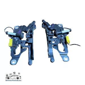BMW 5 SERIES F10 F11 BONNET HINGE + ACTUATORS SET 7249888 7249887 BLACK - Picture 1 of 3