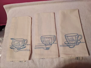 Lote de tres toallas de té Martha Stewart gatito bordado plato de cocina gatito gato - Imagen 1 de 8