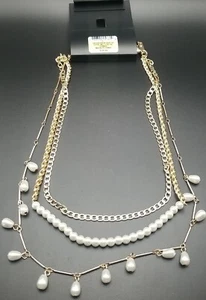 Collar de perlas en capas en tono dorado de 15" INC International Concepts 3 capas - JLY92 - Imagen 1 de 9