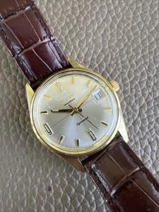 Vintage Men’s Wyler Swiss Incaflex Dynawind Gold Tone Automatic Date Running - Picture 1 of 24