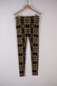Versace Leggings Barock Print Schwarz Gold Stretch Mid-Rise Gr. S  - Bild 1 von 13