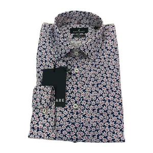 Camicia Uomo Navigare Collo Francese Fantasia Floreale In Cotone - Foto 1 di 4