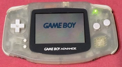 Sistema de juego portátil Game Boy Advance Clear Glacier modelo probado/funcionamiento AGB-001 Foto 1 de 4