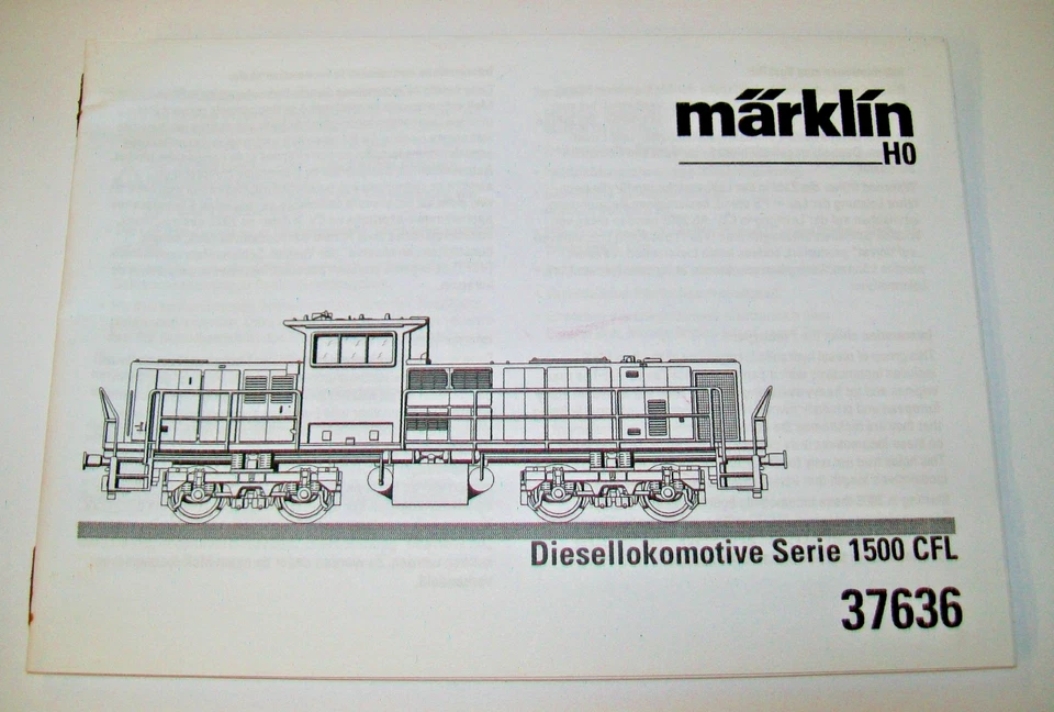 Märklin H0 37636 - Bedienungsanleitung Diesellok Serie 1500 CFL - Bild 1 von 1