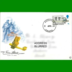 UK FDC Trans-Atlantic Flight 50th Anniversary First Day Cover Stamp, 2.4.1969 - Picture 1 of 1