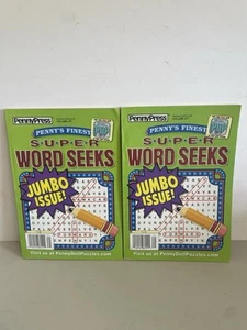 New PENNYPRESS Penny’s Finest WORD SEEKS Puzzle Book Jumbo Issue Vol 371 - Foto 1 di 1