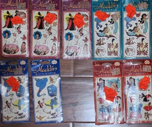 NOS 1992 DISNEY ALADDIN 9 PKGS 1-2-3-4 MELLO SMELLO AUFKLEBER Jasmine Genie Neu in Verpackung - Bild 1 von 3