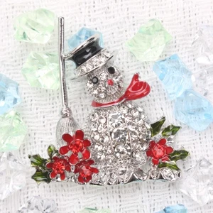 Broche muñeco de nieve vintage joyería: joyería única, regalo perfecto - Imagen 1 de 5