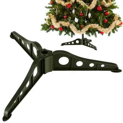  Christmas Tree Stand Plastic Artificial Replacement Holiday Fake Holder - Image 1 of 4
