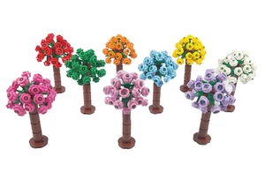 Flowering Trees - Set of 9 - Colorful Building Blocks Bricks Accessories for Cit - Picture 1 of 10
