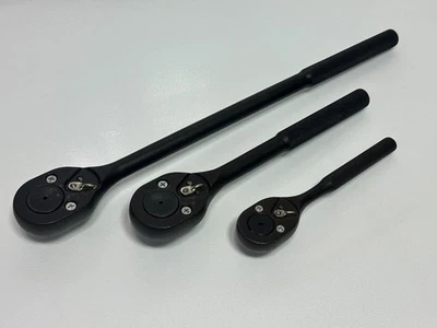 NEW Proto Tools USA 3pc Black Industrial Finish Ratchet Set, 3/8" & 1/2" Drive - Image 1 of 4