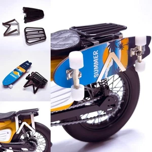 trickyman12 1/6 "SUPER CUB" motorcycle rear rack+skateboard rack+surf skate - Picture 1 of 6