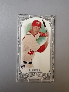 BRYCE HARPER 2012 TOPPS ALLEN & GINTER #12 MINI BLACK BORDER ROOKIE RC BF5579 - Picture 1 of 6