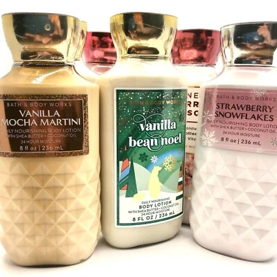 LOCIÓN BUY3GET1 Bath & Body Works 8 oz menta, copos de nieve de fresa y más Foto 1 de 4