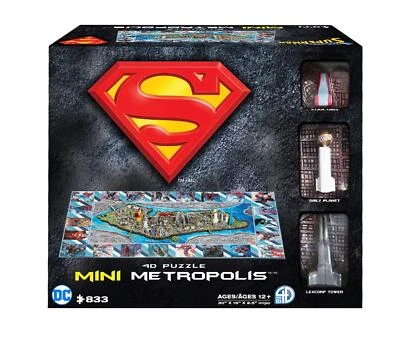 4D Cityscape Superman Mini Metropolis 3D Time Puzzle City Map 833 Peices - Image 1 of 4