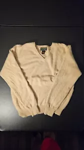 Alexander Julian Colours Mens L Light Brown Pullover Soft Sweater 100% Cashmere - Picture 1 of 8