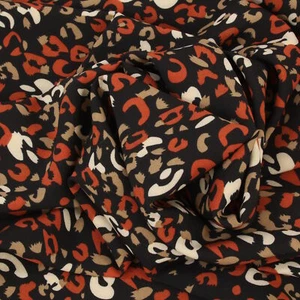 Stoff Meterware Leopard Bunt Stretch Bluse Damen Kleidung Deko Kinder Kleid Tier - Bild 1 von 8