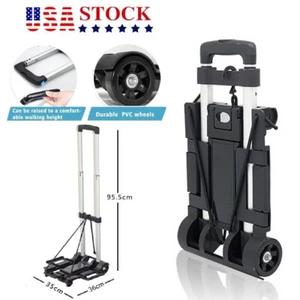 70lbs Collapsible Folding Hand Truck Dolly Portable Trolley Luggage Trolley Cart - Picture 1 of 12