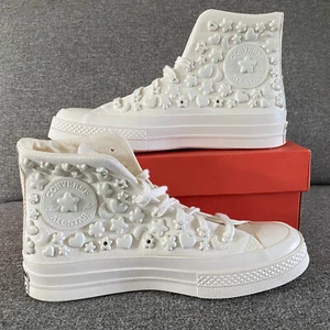 Converse Y2Slay Chuck Taylor All Star White High Top Star Heart Moon Flower - Picture 1 of 16