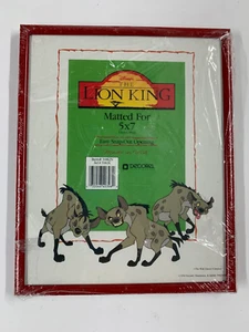 Vintage Disney The Lion King Picture Frame Decorel 1994 5 x 7 Red - Picture 1 of 3