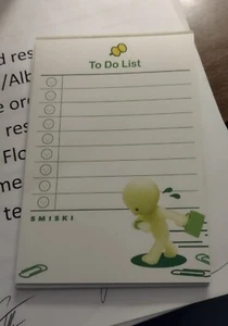 Blocco memo lista di controllo Smiski! 25 pagine! Nuovissimo! Organizza la tua giornata di sole! - Foto 1 di 3