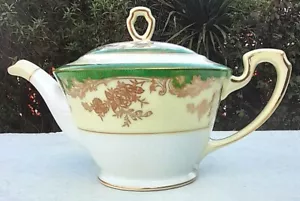 VINTAGE NORITAKE PORCELAIN TEAPOT - PATTERN UNKNOWN - PERFECT CONDITION - Picture 1 of 9