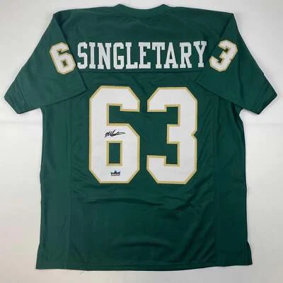 Camiseta deportiva facsímil autografiada Mike Singletary Baylor verde reimpresión talla XL para hombre Foto 1 de 4