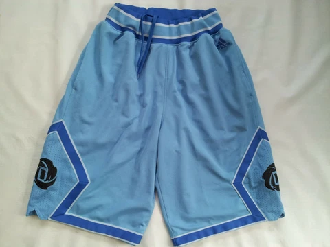 VINTAGE ADIDAS DERRICK ROSE BABY BLUE COLOR SHORTS IN SIZE M Cover