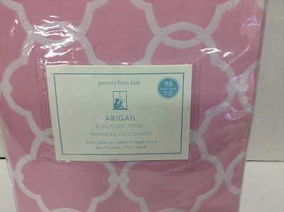 Cortinas forradas ROSA Pottery Barn Kids Abigail paneles 44x96 apagón 3 n 1 Foto 1 de 4