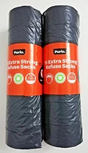100 Liter extra starke Müllsäcke Kordelzug (88 cm x 84 cm) schwarzer Mülleimer Best - Bild 1 von 5
