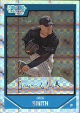 2007 Bowman Chrome Prospects X-Fractors Baseball Card #BC85 Greg Smith /275