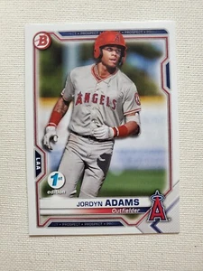 2021 Bowman 1st Edition Base #BFE-30 Jordyn Adams - Los Angeles Angels - Picture 1 of 2