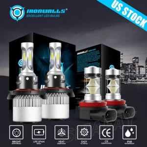 H13 H11 LED Headlights Hi/Lo Beam Fog Light For 2010-2013 Ford Transit Connect - Foto 1 di 15