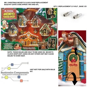  Mr. Christmas Mickey's Clock Shop Ersatz 2 Glühbirnen Set. - Bild 1 von 2